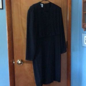 Long sleeves/ below knee- black dress